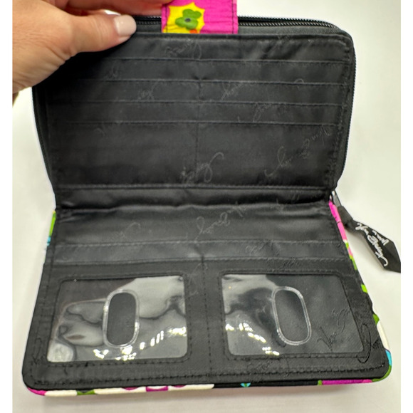 Vera Bradley Va Va Bloom 2012 Women Floral Multicolor Turn Lock Zip-Around Walle - Picture 5 of 7